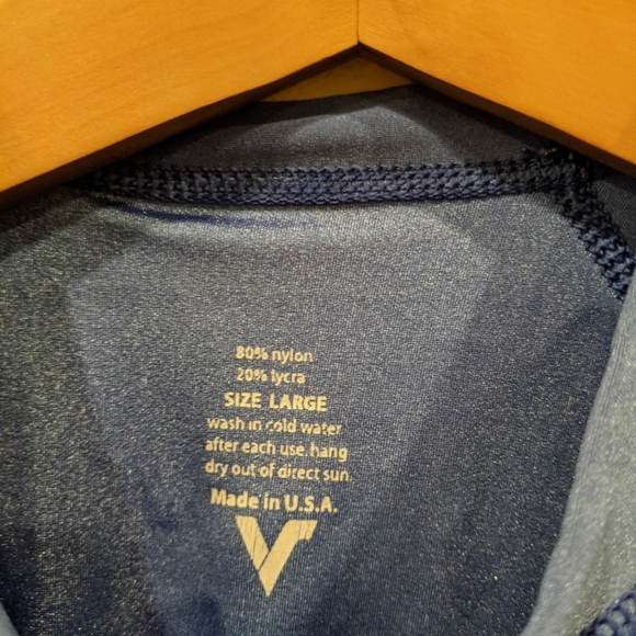 Swim Maui Dive Gear Blue With Floral Rash Guard Short Sleeve Poshmark